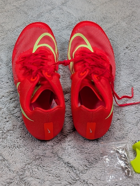 Nike Zoom Ja Fly 4 Bright Crimson Volt Track Sprinting Spikes Mens 12 DR2741-601